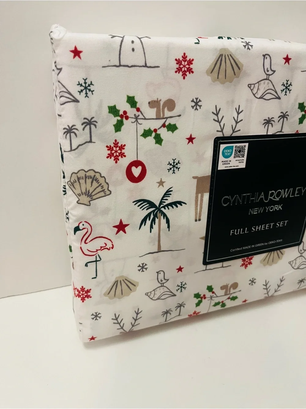 Cynthia Rowley & London Kaye Lot of 2 Full Sheet Sets Parisian Pastry Christmas
